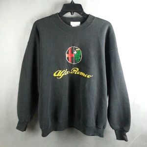 Vtg Alfa Romeo Black Sweatshirt Lederman Rupp XL